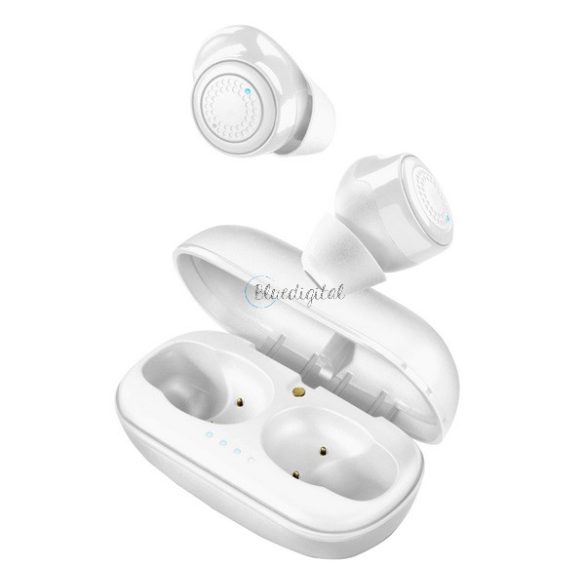 CELLULARLINE PETIT bluetooth fülhallgató SZTEREO (v5.0, TWS, extra mini, mikrofon, aktív zajszűrő + töltőtok) FEHÉR