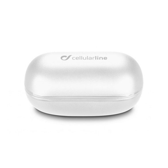 CELLULARLINE PETIT bluetooth fülhallgató SZTEREO (v5.0, TWS, extra mini, mikrofon, aktív zajszűrő + töltőtok) FEHÉR