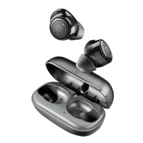 CELLULARLINE PETIT bluetooth fülhallgató SZTEREO (v5.0, TWS, extra mini, mikrofon, aktív zajszűrő + töltőtok) FEKETE
