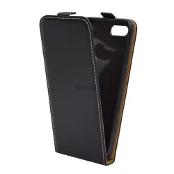   Tok álló, bőr hatású (FLIP, lefelé nyíló, szilikon tartó) FEKETE Oppo RX17 Neo