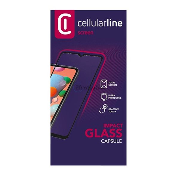 CELLULARLINE IMPACT GLASS CAPSULE képernyővédő üveg (2.5D, íves, karcálló, ultravékony, 0.2 mm, 9H) FEKETE Samsung Galaxy A30s (SM-A307F)