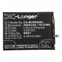   CAMERON SINO Li-Polymer akku (3.85V/4900mAh, Redmi BN51 kompatibilis) FEKETE Xiaomi Redmi 8, Redmi 8A