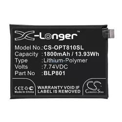   CAMERON SINO Li-Polymer akku (7.74V/1800mAh, Oneplus BLP801 kompatibilis) FEKETE OnePlus 8T
