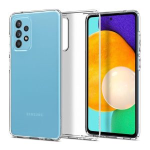 SPIGEN LIQUID CRYSTAL szilikon telefonvédő (közepesen ütésálló, légpárnás sarok) ÁTLÁTSZÓ Samsung Galaxy A52 4G (SM-A525F), Samsung Galaxy A52 5G (SM-A526F), Samsung Galaxy A52s 5G (SM-A5