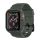 SPIGEN RUGGED ARMOR PRO pótszíj (egyedi méret, szilikon, közepesen ütésálló, állítható + szilikon keret) SÖTÉTZÖLD Apple Watch Series 6 44mm, Apple Watch Series 4 44mm, Apple Watch Serie
