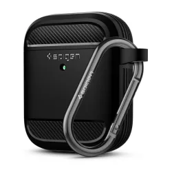   SPIGEN RUGGED ARMOR szilikon tok (ütésállóság, karabíner) FEKETE Apple AirPods 