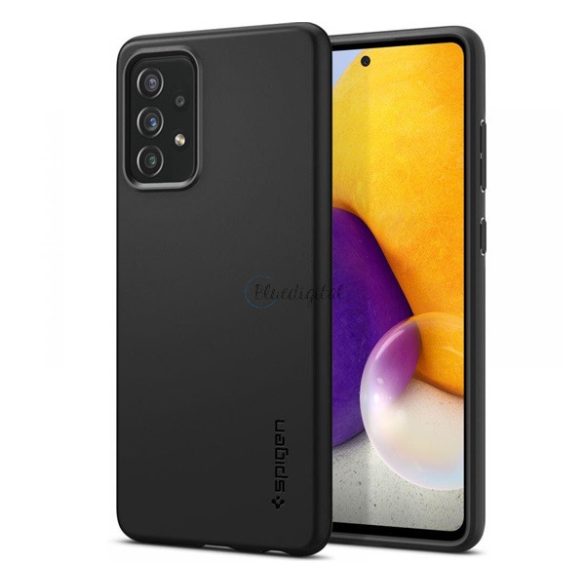 SPIGEN THIN FIT műanyag telefonvédő (matt, ultravékony, kamera védelem) FEKETE Samsung Galaxy A72 5G (SM-A726F), Samsung Galaxy A72 4G (SM-A725F)