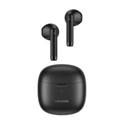   USAMS IA04 bluetooth fülhallgató SZTEREO (v5.0, TWS, mikrofon + töltőtok) FEKETE
