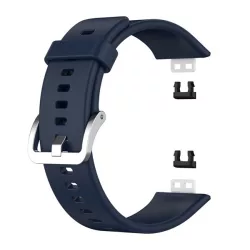  Pótszíj (egyedi méret, szilikon, fém csat) SÖTÉTKÉK Huawei Watch Fit