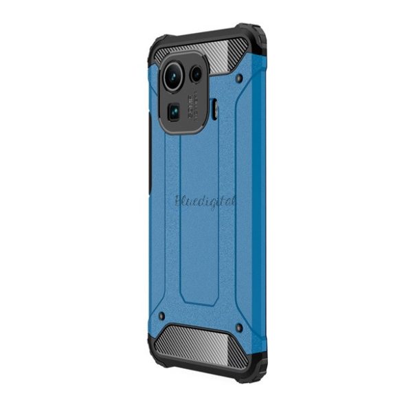 Defender műanyag telefonvédő (közepesen ütésálló, légpárnás sarok, szilikon belső, fémhatás) VILÁGOSKÉK Xiaomi Mi 11 Pro 5G