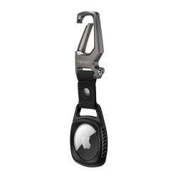   SPIGEN RUGGED ARMOR kulcstartó (rozsdamentes acél karabíner) Apple AirTag FEKETE