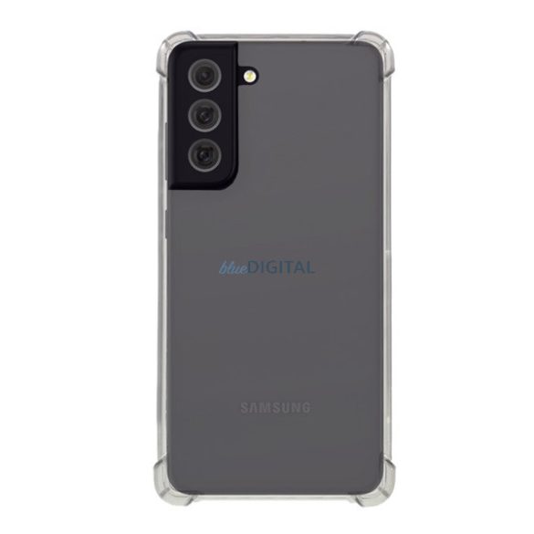ROAR JELLY ARMOR műanyag telefonvédő (szilikon keret, közepesen ütésálló, légpárnás sarok) ÁTLÁTSZÓ Samsung Galaxy S21 FE (SM-G990)