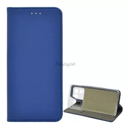   Tok álló, bőr hatású (FLIP, oldalra nyíló, asztali tartó funkció, rombusz minta) SÖTÉTKÉK Xiaomi Mi 11 Ultra 5G