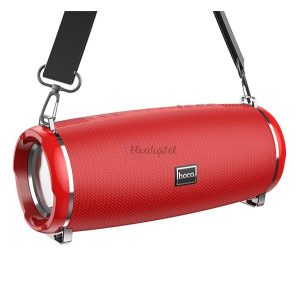 HOCO HC2 bluetooth hordozható hangszóró (v5.0, 2400mAh, kártyaolvasó, AUX kimenet, 5W) PIROS