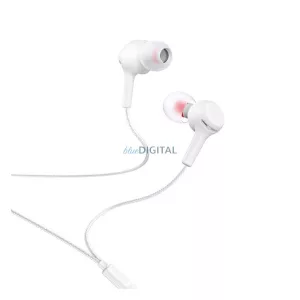 HOCO M78 fülhallgató SZTEREO (3.5mm jack, mikrofon, felvevő gomb, hangerőszabályzó, törésálló kábel) FEHÉR
