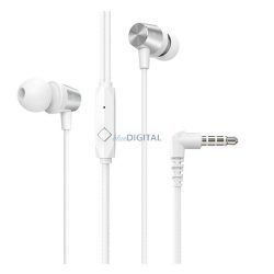   HOCO M79 fülhallgató SZTEREO (3.5mm jack, mikrofon, felvevő gomb, hangerőszabályzó, törésálló kábel, 120cm) FEHÉR