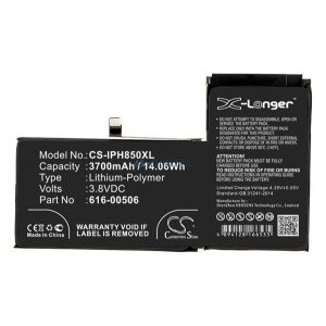 CAMERON SINO Li-Polymer akku (3.8V/3700mAh, Apple 616-00506 kompatibilis) FEKETE Apple iPhone XS Max 6.5