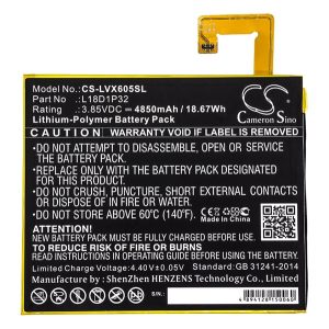 CAMERON SINO Li-Polymer akku (3.85V/4850mAh, L18D1P32 kompatibilis) Lenovo Tab M10 (TB-X605F)