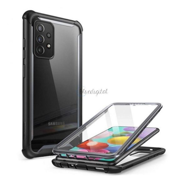 SUPCASE IBLSN szilikon telefonvédő (közepesen ütésálló, légpárnás sarok, műanyag előlap, akril hátlap) FEKETE Samsung Galaxy A72 4G (SM-A725F), Samsung Galaxy A72 5G (SM-A726F)