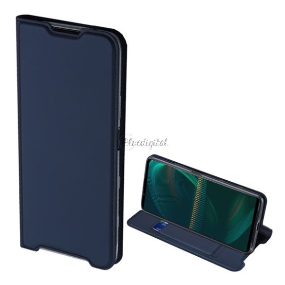 DUX DUCIS SKIN PRO tok álló, bőr hatású (FLIP, oldalra nyíló, bankkártya tartó, asztali tartó funkció) SÖTÉTKÉK Sony Xperia 5 III (XQBQ62)