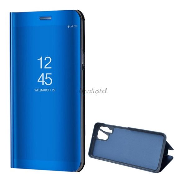 Tok álló (aktív FLIP, oldalra nyíló, asztali tartó funkció, tükrös felület, Mirror View Case) KÉK Samsung Galaxy A22 4G (SM-A225), Samsung Galaxy M22 (SM-M225F)
