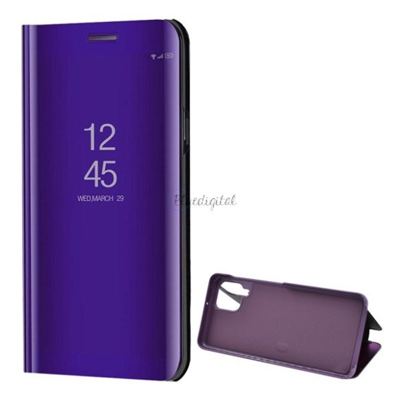 Tok álló (aktív FLIP, oldalra nyíló, asztali tartó funkció, tükrös felület, Mirror View Case) LILA Samsung Galaxy A22 4G (SM-A225), Samsung Galaxy M22 (SM-M225F)