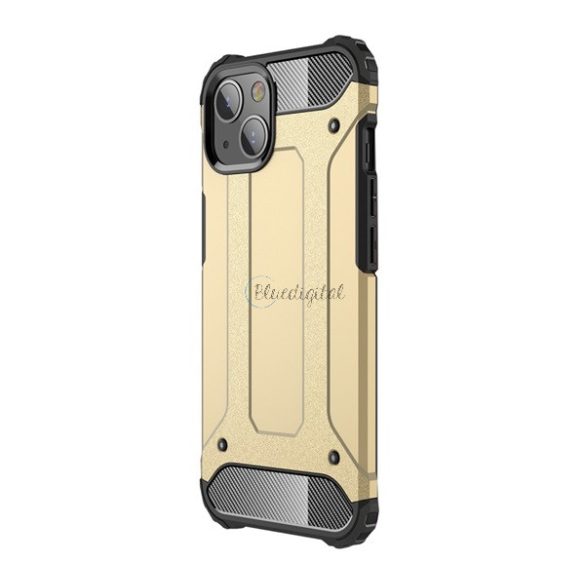Defender műanyag telefonvédő (közepesen ütésálló, légpárnás sarok, szilikon belső, fémhatás) ARANY Apple iPhone 13 mini
