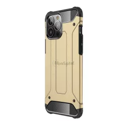   Defender műanyag telefonvédő (közepesen ütésálló, légpárnás sarok, szilikon belső, fémhatás) ARANY Apple iPhone 13 Pro Max