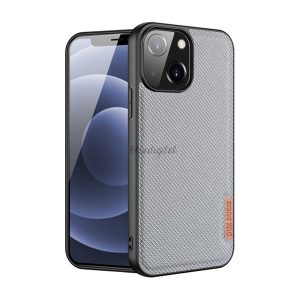 DUX DUCIS FINO szilikon telefonvédő (műanyag belső, közepesen ütésálló, rács minta) SZÜRKE Apple iPhone 13 mini