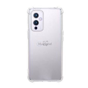 Szilikon telefonvédő (közepesen ütésálló, légpárnás sarok) ÁTLÁTSZÓ OnePlus 9