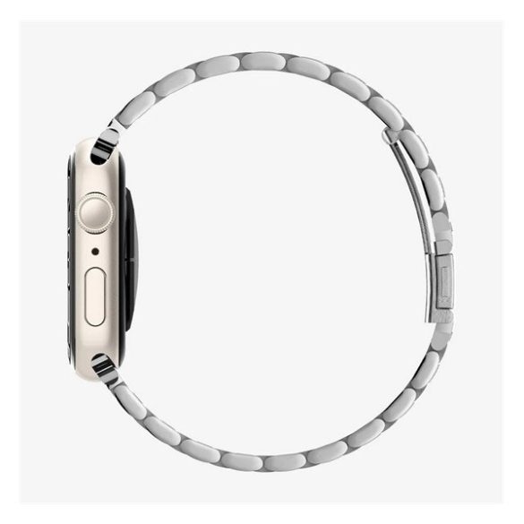 SPIGEN MODERN FIT pótszíj (egyedi méret, nagy, fém) EZÜST Apple Watch Series 1 42mm, Apple Watch Series 2 42mm, Apple Watch Series 3 42mm, Apple Watch Series 4 44mm, Apple Watch Series 5 44mm, Apple Watch Series 6 44mm, Apple Wa