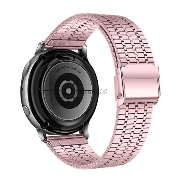 Pótszíj (univerzális, 20 mm, fém) ROZÉARANY Huawei Watch GT 2 42mm, Samsung Galaxy Watch Active 2 44mm (SM-R820N), Samsung Galaxy Watch Active 2 40mm (SM-R830N), Samsung Galaxy Watch Active (SM-R