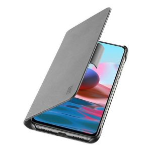 CELLULARLINE BOOK tok álló, bőr hatású (FLIP, oldalra nyíló, bankkártya tartó) FEKETE Xiaomi Redmi Note 10 5G (Poco M3 Pro 5G)