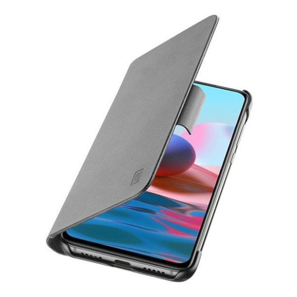 CELLULARLINE BOOK tok álló, bőr hatású (FLIP, oldalra nyíló, bankkártya tartó) FEKETE Xiaomi Redmi Note 10 5G (Poco M3 Pro 5G)