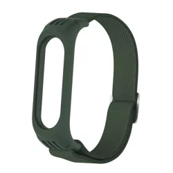   Pótszíj (egyedi méret, textil) SÖTÉTZÖLD Xiaomi MI Band 3, Xiaomi MI Band 4, Xiaomi Mi Band 5, Xiaomi Mi Band 6