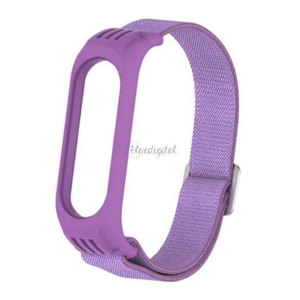 Pótszíj (egyedi méret, textil) LILA Xiaomi MI Band 3, Xiaomi MI Band 4, Xiaomi Mi Band 5, Xiaomi Mi Band 6