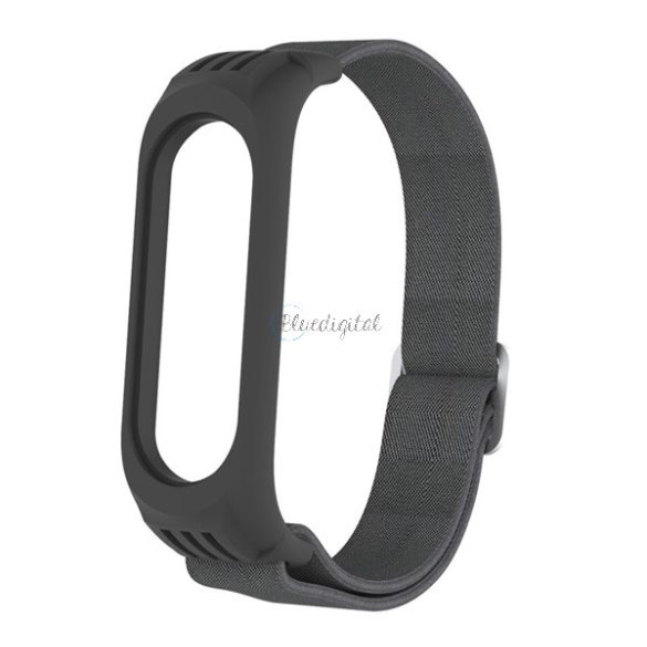 Pótszíj (egyedi méret, textil) SÖTÉTSZÜRKE Xiaomi MI Band 3, Xiaomi MI Band 4, Xiaomi Mi Band 5, Xiaomi Mi Band 6