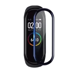Kijelzővédő üveg (3D, 0.3mm, 9H) FEKETE Xiaomi Mi Band 6