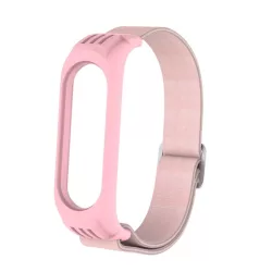   Pótszíj (egyedi méret, textil) RÓZSASZÍN Xiaomi MI Band 3, Xiaomi MI Band 4, Xiaomi Mi Band 5, Xiaomi Mi Band 6