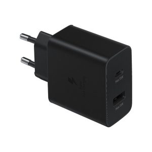 SAMSUNG hálózati töltő USB+Type-C aljzat (35W, PD gyorstöltő 3.0) FEKETE