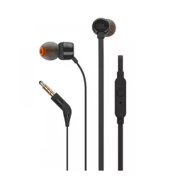   JBL T110 fülhallgató SZTEREO (3.5mm jack, felvevő gomb, lapos kábel) FEKETE