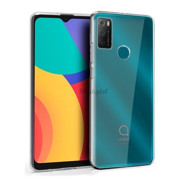 Szilikon telefonvédő (ultravékony) ÁTLÁTSZÓ Alcatel 1S (2020) OT-5028D