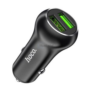 HOCO Z37 autós töltő 2 USB aljzat (36W, gyorstöltő 3.0) FEKETE