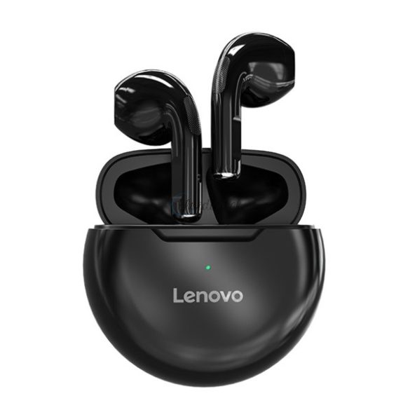 LENOVO HT38 bluetooth fülhallgató SZTEREO (v5.0, TWS, mikrofon, cseppálló, zajszűrő + töltőtok) FEKETE
