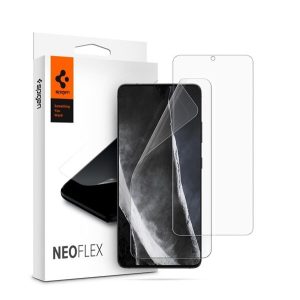 SPIGEN NEOFLEX képernyővédő fólia 2db (full screen, íves részre, tok barát) ÁTLÁTSZÓ Samsung Galaxy S21 Ultra (SM-G998) 5G