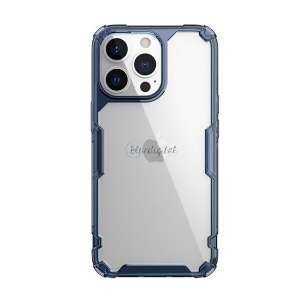 NILLKIN NATURE PRO műanyag telefonvédő (szilikon keret, közepesen ütésálló, légpárnás sarok) SÖTÉTKÉK Apple iPhone 13 Pro Max
