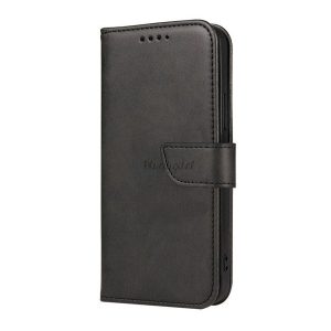 Tok álló, bőr hatású (FLIP, oldalra nyíló, asztali tartó funkció, prémium) FEKETE OnePlus Nord N100