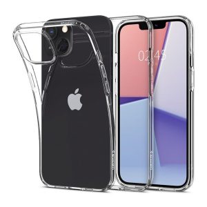 SPIGEN LIQUID CRYSTAL szilikon telefonvédő (közepesen ütésálló, légpárnás sarok) ÁTLÁTSZÓ Apple iPhone 13