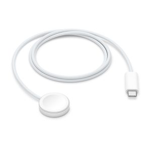 APPLE asztali töltő (gyorstöltő, MX2H2ZM/A utód,  wireless, 100cm, Type-C, Apple Watch töltő) FEHÉR 