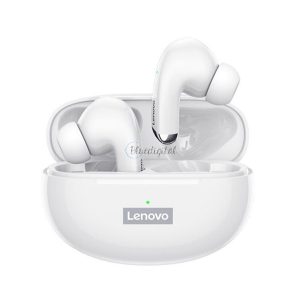 LENOVO LP5 bluetooth fülhallgató SZTEREO (mini, v5.0, TWS, mikrofon + töltőtok) FEHÉR